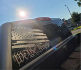 Distressed American Flag / We the People / Vinyl Decal Sticker