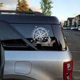Ocean Compass Rose Vinyl Decal, Nautical Compass (Hood or Window)