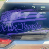Distressed American Flag / We the People / Vinyl Decal Sticker