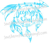 Jeepsy Soul, Vinyl Decal, Sticker, Dreamcatcher Decal Vehicle