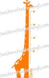 Personalized 6' Giraffe Growth Chart - Vinyl Decal