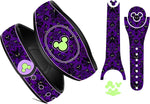 Haunted Ghost Wallpaper Vinyl Skin Decal Wrap for YOUR Magic Band (Purple, Orange, Teal or Dark Pink Options)