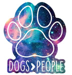 Dogs > People / Galaxy Pattern WaterProof Vinyl Sticker