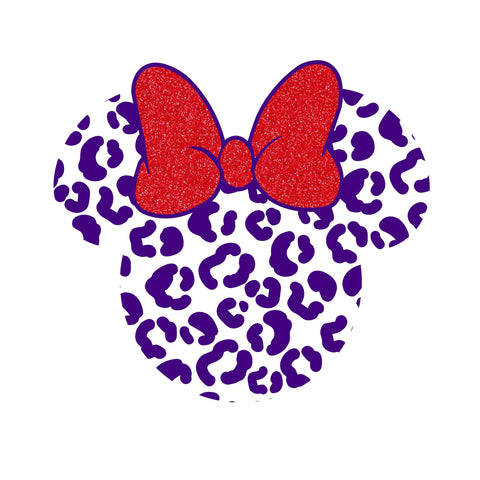 Leopard Pattern Queen Mouse decal | Animal Printed Pattern Vinyl Decal