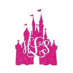 Personalized Castle Monogram - Personalized Script Initals; Vinyl Decal Sticker