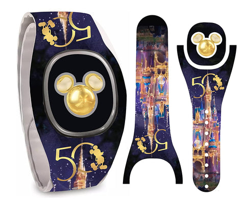 Magical 50th Wrap Magic Band + Skin Vinyl Decal Wrap Compatible with MagicBand+ (New 2022 Release)
