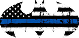 6.5" wide distressed bat wings American Flag Police Decal WaterProof Vinyl Sticker