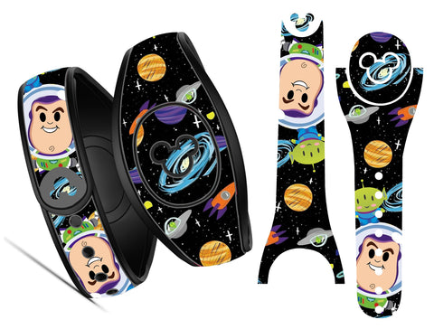 Space Galactic Super Ranger Wrap Magic Band Skin Vinyl Decal Wrap Compatible with MagicBand 2