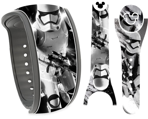 White Gunman Soldiers Magic Band Skin Vinyl Decal Wrap Compatible with MagicBand 2