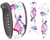 Watercolor Umbrella Lady Wrap Magic Band Skin Vinyl Decal Wrap Compatible with MagicBand 2