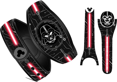 Red Lightsaber Lord Warrior Wrap Magic Band Wrap Magic Band Skin Vinyl Decal Wrap Compatible with MagicBand 2