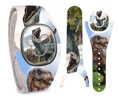 Dinosaurs Magic Band + Skin Vinyl Decal Wrap Compatible with MagicBand+ (New 2022 Release)