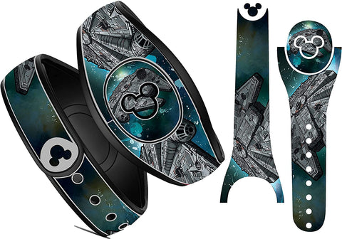 Outer Space Ship Wrap Magic Band Skin Vinyl Decal Wrap Compatible with MagicBand 2