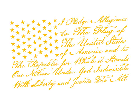 American Flag / I Pledge Allegiance / Vinyl Decal Sticker