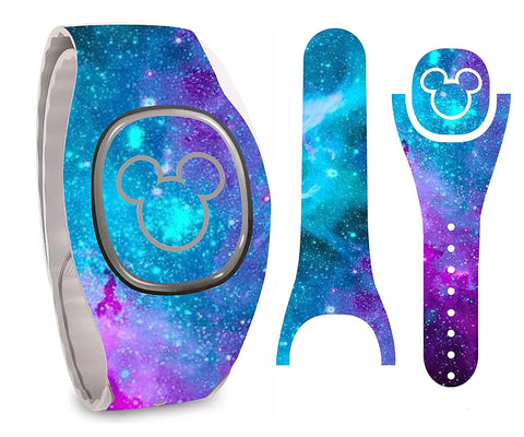 Milky Way Galaxy Wrap Magic Band + Skin Vinyl Decal Wrap Compatible with MagicBand+ (New 2022 Release)