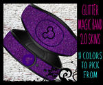 Ultra Sparkle Glitter Magic Band Skin Vinyl Decal Wraps *No Flake Compatible with MagicBand 2