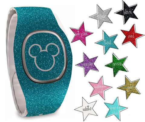 Ultra Sparkle Glitter Magic Band Skin Vinyl Decal Wraps *No Flake Wrap Magic Band + Skin Vinyl Decal Compatible with MagicBand+ (New 2022 Release)