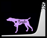 German Shorthaired Pointer Pet Silhouette Vinyl Decal