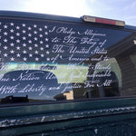 American Flag / I Pledge Allegiance / Vinyl Decal Sticker