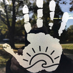 SUV Hand window sticker decal Paw Print Dog | T Rex | Dinosaur | Skull - 4 Designs to choose from