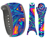 Neon Liquid Wrap Magic Band Decal Skin Sticker Compatible with The Disney MagicBand 2