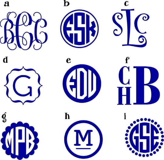 4 Monogram Decal