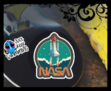 Retro Space Shuttle Sticker WaterProof Vinyl Sticker