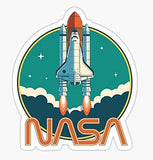 Retro Space Shuttle Sticker WaterProof Vinyl Sticker