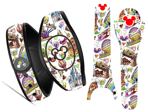Thrilling Rides Magic Band 2 Skin Vinyl Decal Wraps Compatible with MagicBand 2