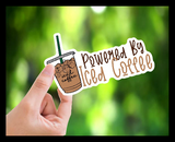 Powered By Iced Coffee WaterProof Vinyl Sticker