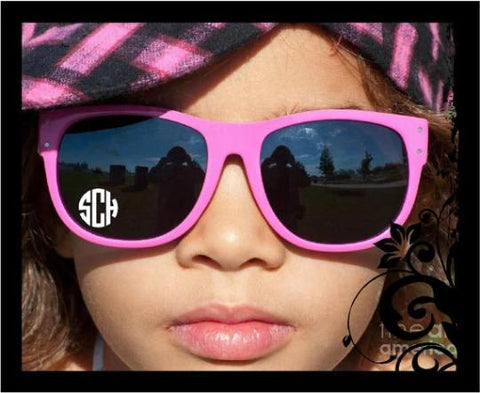 Set of 12 - Personalized MINI Monograms for Your Sunglasses, Vinyl Decals, Mini Stickers