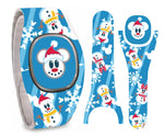 Christmas SnowMouse Wrap Magic Band + Skin Vinyl Decal Wrap Compatible with MagicBand+ (New 2022 Release)