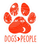 Dogs > People / Explore WaterProof Vinyl Sticker